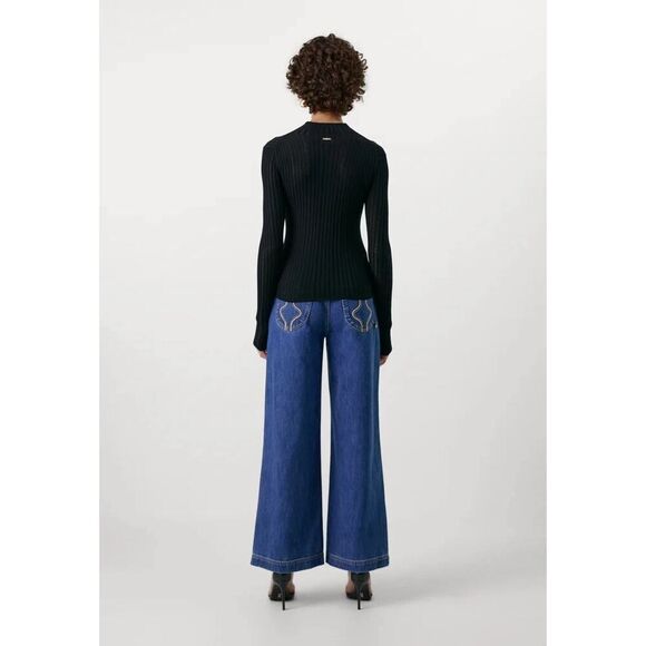 GAP x cultโgaia High Rise Stride Chain Jeans sz 30/10 Indigo - Picture 2 of 15